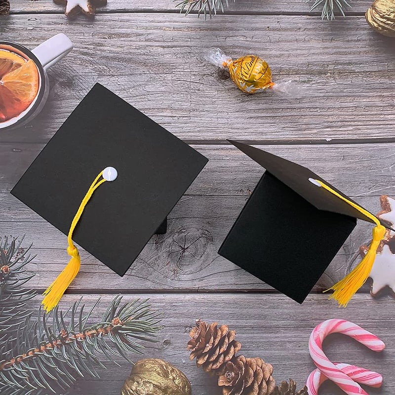 Suponey 30 Pcs Graduation Favor Boxes Graduation Party Gift Boxes Candy Boxes Graduation Cap Boxes Decorations Graduation Keepsake - Image 2